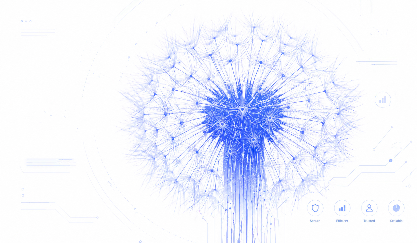 Abstract fintech hero visual