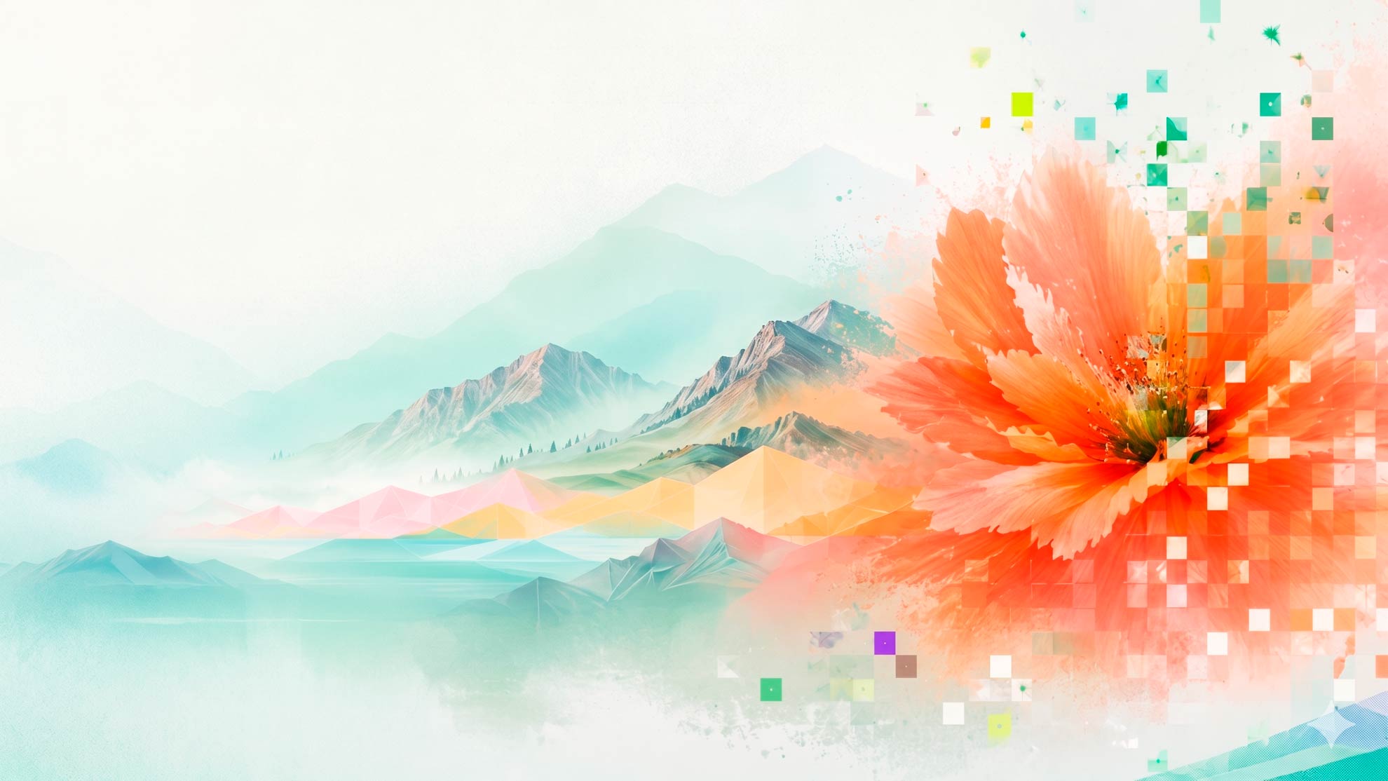 Abstract fintech hero visual